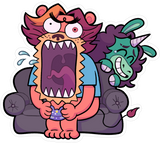 Furry Grumps - Gamer Rage Sticker