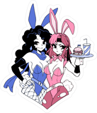 Game Gyaru - Monochrome Bunny Gyaru Sticker