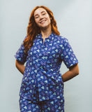 The Ten Minute Power Hour - Dinos and Cups Short Sleeved Pajama Shirt