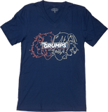 The Grumps Navy Unisex V-Neck Shirt