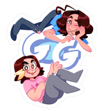 Game Grumps - GG Logo w/ Dan and Arin Sticker