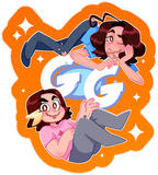 Game Grumps - GG Logo w/ Dan and Arin Holographic Sticker