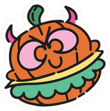 Ghoul Grumps - Devil Pumpkiburgie Sticker