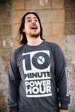 The Ten Minute Power Hour Long Sleeve Tee - Grey Variant